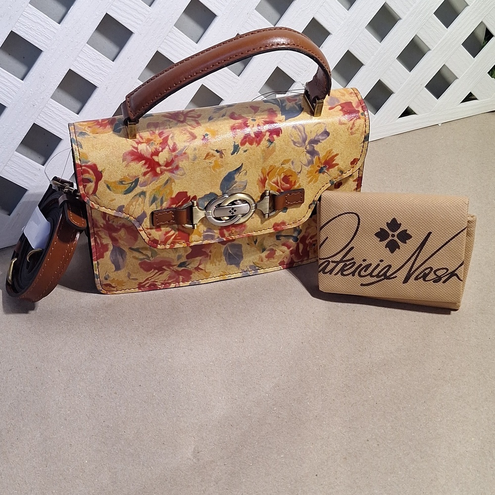 NWT Patricia Nash Womens Vintage Vegetable Tan Porcili Top Handle Bag - Picture 4 of 11